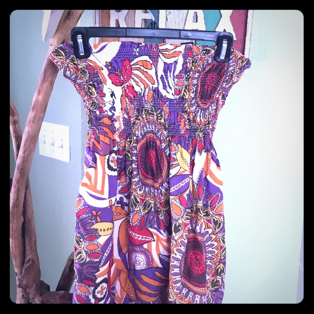 Strapless Boho Sundress/Swim Coverup